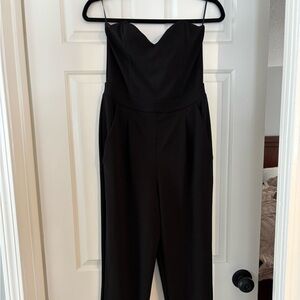 Express Strapless Black Jumpsuit - Sweetheart Neckline - Size 6